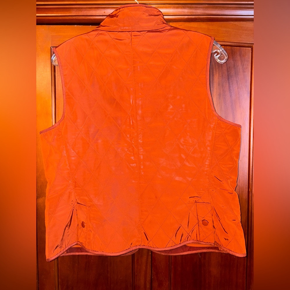 Talbots Vibrant Orange Vest #1031 - Picture 4 of 6